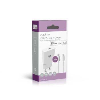 Oplader 20 W GaN PD3.0 Snellaad functie 1.67 / 2.22 / 3.0 A - Nedis