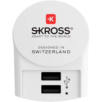 Adaptateur de voyage Europe-USB non mis à la terre - Skross
