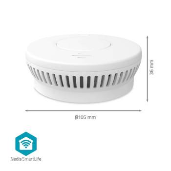SmartLife Détecteur de fumée Wi-Fi Alimenté par batterie Durée de vie du capteur : 10 - Nedis