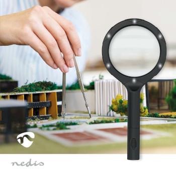 Loupes Puissance de la lentille : 4 dioptries 10000 K 0.05 W 9 lm Noir - Nedis