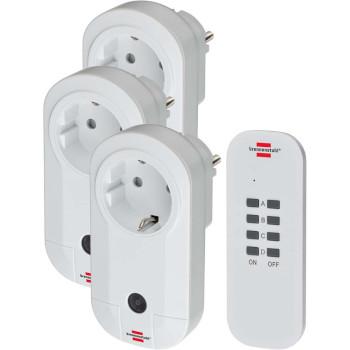 Draadloze Schakelset Binnen 3 x F (CEE 7/3) Wit - Brennenstuhl