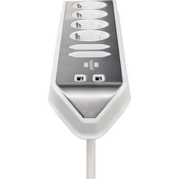 Estilo 6-voudige hoek-stopcontactstrip met hoogwaardig RVS-oppervlak voor - Brennenstuhl