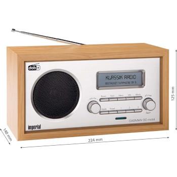DABMAN 30 Mobiele DAB+ / FM-radio Hout - Imperial