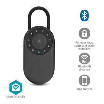 SmartLife-sleutelkluis Bluetooth® Buitenshuis Digit IP65 Zwart - Nedis