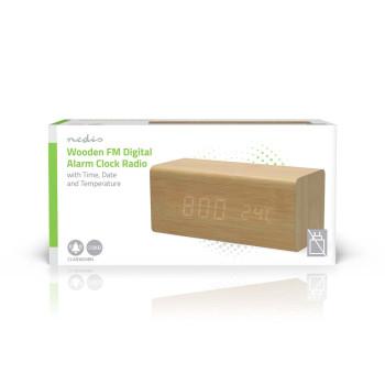Radio-réveil LED USB-C™ Femelle FM Fonction Snooze Minuterie de sommeil - Nedis