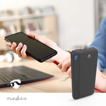 Powerbank 10000 mAh 1.5 / 1.67 / 2.0 / 2.22 / 3.0 A Sorties : 3 - Nedis