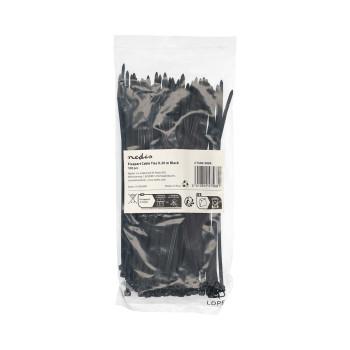 Serre-câbles 200 mm 100 Pièces Noir - Nedis
