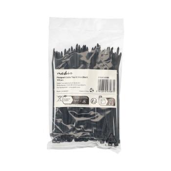Serre-câbles 140 mm 100 Pièces Noir - Nedis