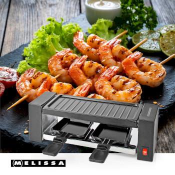 Raclette / Gourmetstel 2 Personen 400 W 23 x 10 cm Anti-aanbaklaag - MELISSA