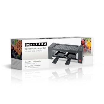 Raclette / Gourmetstel 2 Personen 400 W 23 x 10 cm Anti-aanbaklaag - MELISSA