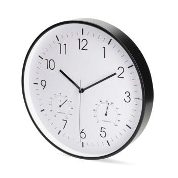 Wandklok Diameter: 300 mm Kunststof Stille beweging Thermometer - Nedis