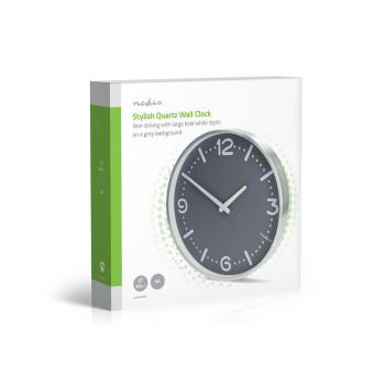 Wandklok Diameter: 300 mm Aluminium Stille beweging Metaal - Nedis