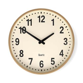 Horloge mural Diamètre : 300 mm Plastique Mouvement silencieux Bois - Nedis