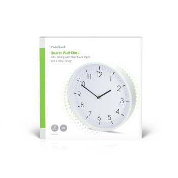 Wandklok Diameter: 300 mm Kunststof Stille beweging Wit - Nedis