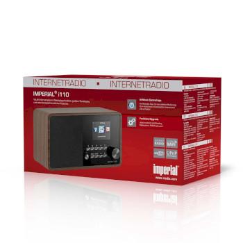I110 (V2) Wi-Fi radio internet avec lecteur multimédia et Bluetooth® - Aspect bois - Imperial