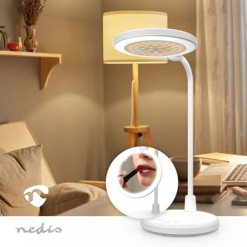 LED-Bureaulamp Dimbaar Geïntegreerde spiegel 3 Verlichtingsmodi - Nedis