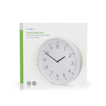 Wandklok Diameter: 360 mm ABS Stille beweging Wit - Nedis