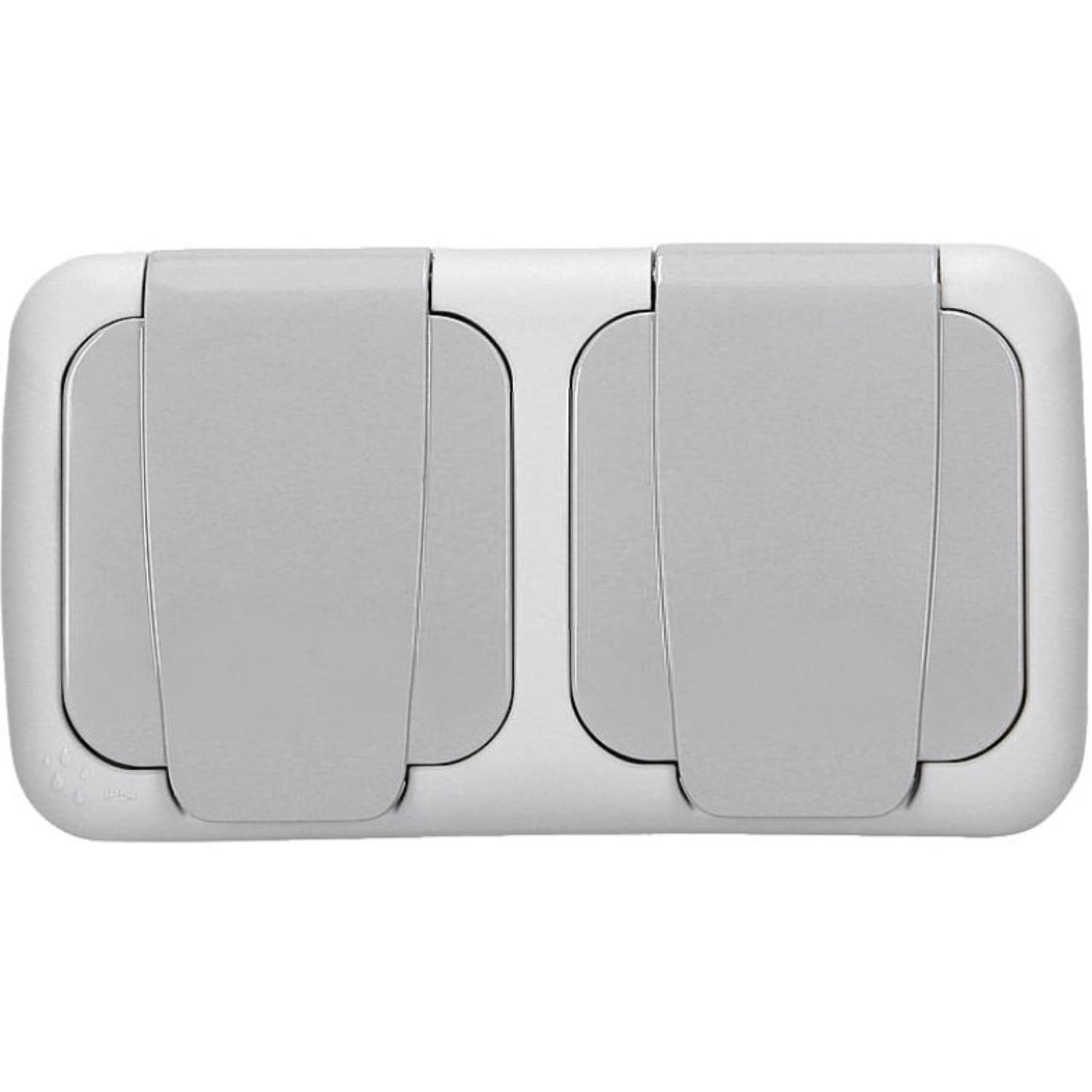  Opbouw stopcontact buiten - IP44 Opbouw Stopcontact 230V/16A dubbel met een IP44 certificering, zonder kinderbeveiliging. Dit stopcontact is ideaal voor de vochtigere ruimtes, en mag ook buitenshuis gebruikt worden. De maximale belasting van het stopcontact is 3500 Watt. door de Steekklemmen kan erVD Draad tot 2,5mm2 aangesloten worden. MetVDE, GS, KEMA, CE. keurmerk Merk: EGB Soort: Opbouw IP waarde: IP44, IP54 Spanning: 230 V Type: Type F, waterdicht Montage: Horizontaal Kleur: Grijs Extra: Klapdeksel,steekklemmen Kleur: Grijs Materiaal: Kunststof Merk: Techtube Pro Randaarde: Ja Soort: Opbouw Spanning: 230 V Type: 2-voudig 