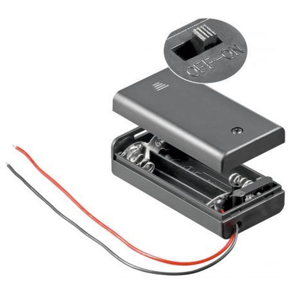 2x AA batterij houder