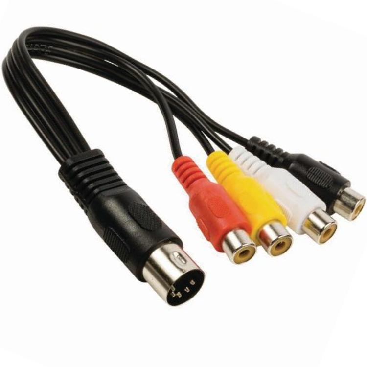 DIN naar tulp audio kabel - Allteq